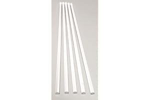 BEST ACRYLICS 5 Pcs 5/16” Diameter x 12” Long Clear Acrylic PLEXIGLASS Lucite Plastic Rod - .3125" Dia - 8mm