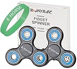 Fidget Spinner, R • HORSE Tri-Spinner Fidget Toy 3D Printing Ceramic Bearing Hand Spinner EDC Focus Toy, Guarantee 1.5 min+ Spin Time! (Fluorescent Wristband INCLUDED!!!)