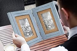 Distressed Hinged Double Picture Photo Frame 4x6