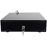 Angel Pos 12 Inch Automatic POS Cash Drawer Compact Portable Cash Register Till Draw Box, 24V RJ11/RJ12 Cable, Keys and Lock 