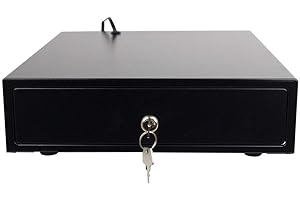 Angel Pos 12 Inch Automatic POS Cash Drawer Compact Portable Cash Register Till Draw Box, 24V RJ11/RJ12 Cable, Keys and Lock 