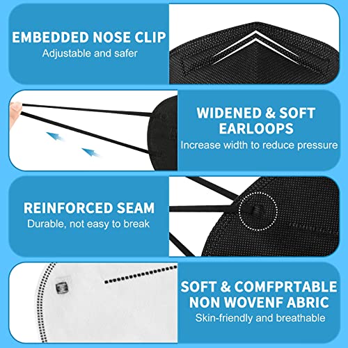 KN95 Face Masks 50 PCS, Multiple Colour 5 Layers KN95 Mask, Breathable