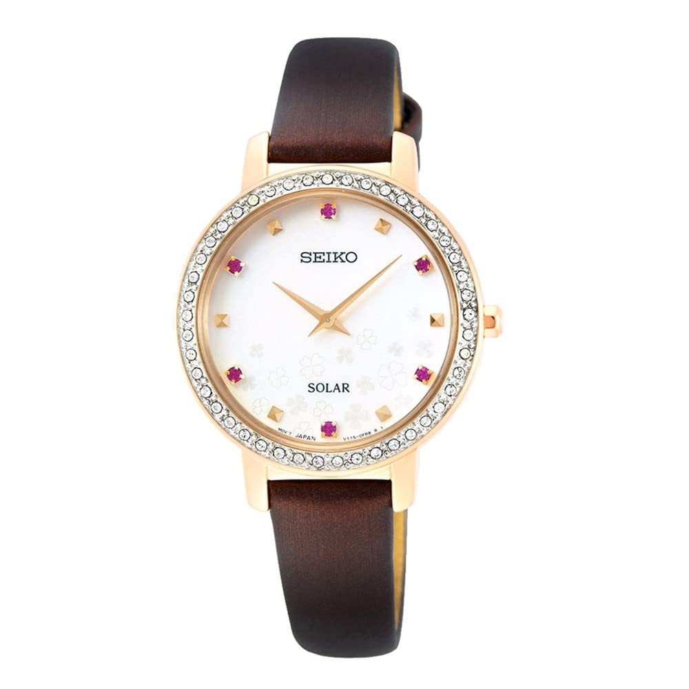 Seiko Analog SUP450P1, Brown, Strip