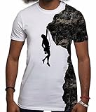 Men's Silhouette Rock Climber Climbing Scrambling Sport T Shirt