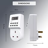 Defender Digital Timer Plug Socket 24 Hour LCD 10 On/Off 240V 13A 3120W view 4