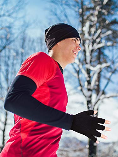 SATINIOR 3 Paar Halb Fingerhandschuhe Winter Fingerlose Handschuhe Strickhandschuhe für Männer Frauen – Bild 4