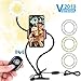 Selfie Light Ring with Cell Phone Holder Stand for Live Stream/Makeup, Flowmist LED Ring Light [3-Light Mode] [10-Level Brightness] with Flexible Arms, for iPhone/Android