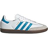adidas Samba OG Men's Sneaker (White Shock Cyan, 12)