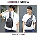 MOACC Sling Bag, Sling Backpack Outdoor Crossbody Chest Pack Bag Multipurpose Daypack (Black)