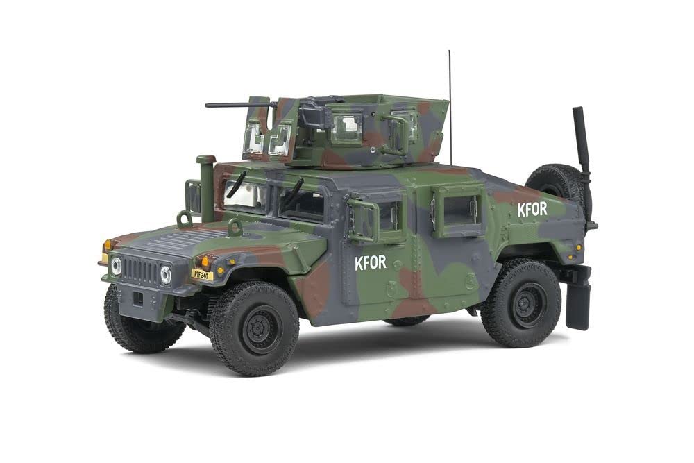 Solido -M1115 Humvee No Miniature Car Collection, 4800104, Green Camo, 1:48 Scale