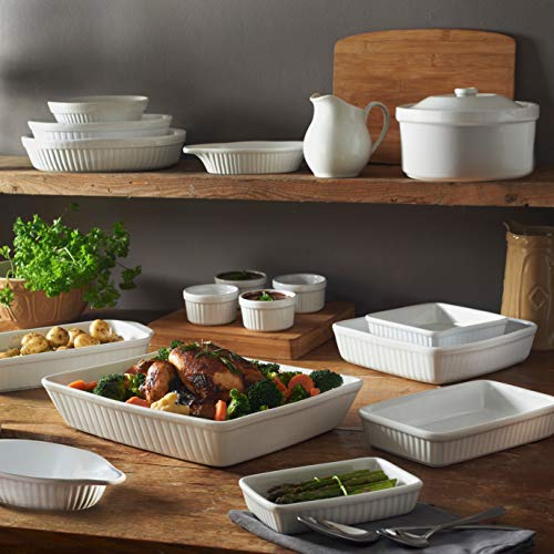 Mason Cash Classic Collection Fine White Stoneware 33 cm Rectangular Roasting Baking and Serving