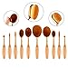 10pcs Professional Oval Brush Set NESTLING Multipurpose Toothbrush Makeup Brushes Set Super Nice Rose Gold