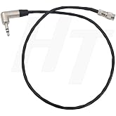 HangTon Timecode Cable for UltraSync ONE DIN1.0/2.3 to 90&ordm; 3.5mm Mini Jack for DSLR Tentacle 45cm