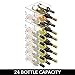 mDesign Stackable Plastic 3 Bottle Refrigerator Wine Rack - Kitchen Storage Organizer for Champagne, Wine or Water Bottles - Stacking Wine Organizer for Fridge - Ligne Collection - 8 Pack - Clear