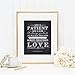 Ocean Drop Photography Corinthians 13;4-8 Love is Patient Quote Chalkboard Sign, Perfect Wedding or Anniversary Gift (8x10)