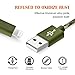 iPhone Cable,XUZOU 3Pack 6FT Nylon Braided Lightning Cable Cord Certified to USB Charging Charger for iPhone 7/7 Plus/6/6 Plus/6S/6S Plus,SE/5S/5,iPad,iPod Nano 7 (Camo Green)