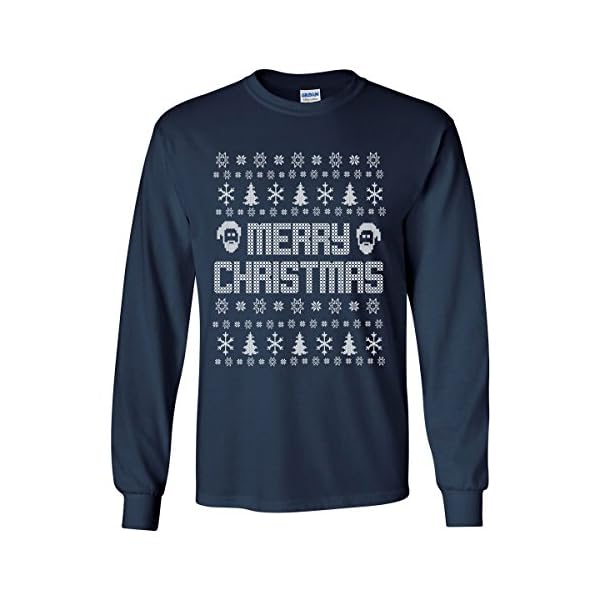 zerogravitee Ugly Holiday Shirt Merry Christmas Adult Long Sleeve T-Shirt - Image 4
