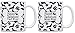 Best Dachshund Doxen Mom Dad Ever Bundle Paws Dogs 2 Pack Gift Coffee Mugs Tea Cups Bone Pattern