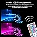 RoLightic Led Strip Lights Kit SMD 5050 32.8 Ft (10M) 300LEDs RGB Rope Lights with 44key IR Controller and 12V 5A Power Supply for Indoor Home Cabinet Bedroom Background Use