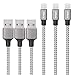 Hiway Lightning Cable,Nylon Braided Charging Cable Cord Iphone Charger Compatible with iPhone 8/8 Plus/7/ 7 Plus/6/6s/6 plus/6s plus/ 5s/5c, iPad, iPod and More 3PACK 6FT (White)