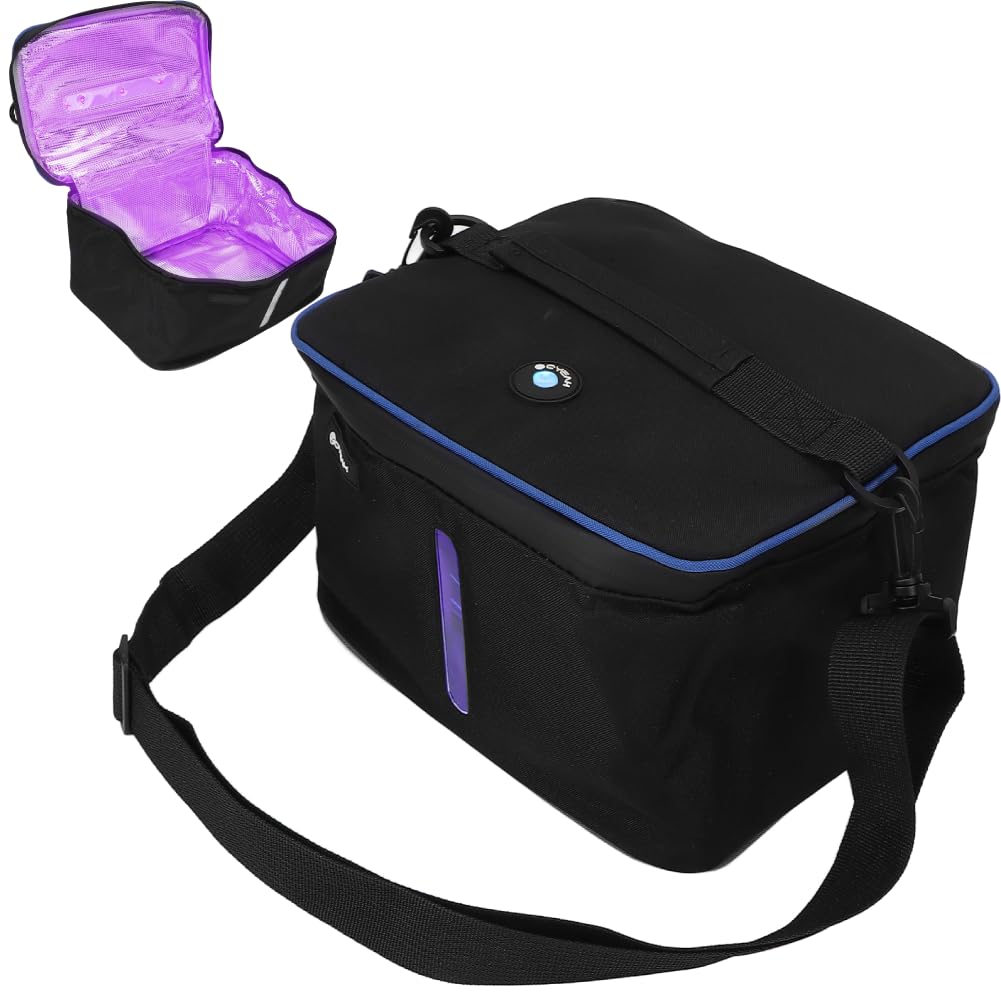 UV Light Cleaning Bag, UVC Disinfection Bag, Portable LED Light sterilizer, Quick and Easy Sterilization 99.9% in just 3 Minutes, Large Cleaning Bag for Baby Bottles, Phone Toys