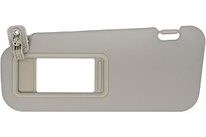 NHILES Left Driver Side Sun Visor Compatible with Mazda 3 2010 2011 2012 2013 BBM2-69-320C-75 BBM3-69-320C-75 Without Light Beige