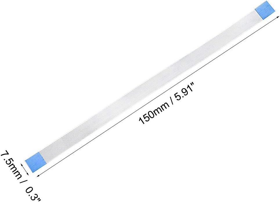 sourcing map Flexible Flat Cable, 14 Pins 0.5mm Pitch 150mm FPC FFC Flexible Ribbon Cable for LCD TV DVD Player Laptop 5Pcs (A Type) - Image 4
