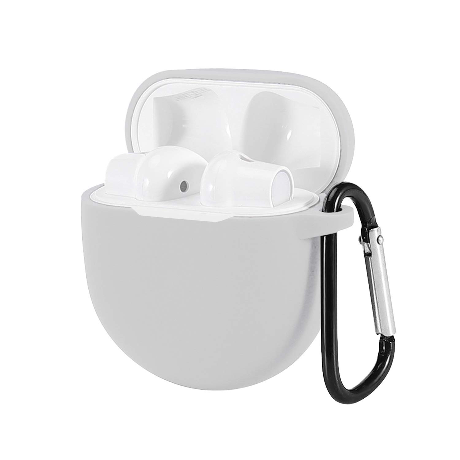 SCL Earphone Case for OnePlus Buds Case [White] OnePlus Buds Cover Skins Silicone Case Shock Proof Protective Resistant Cover for OnePlus Buds