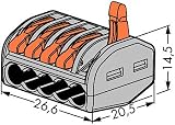 WAGO 222-415 5-Way Lever Connectors Terminal Block 0.08-2.5mm² (20 Pcs) view 2