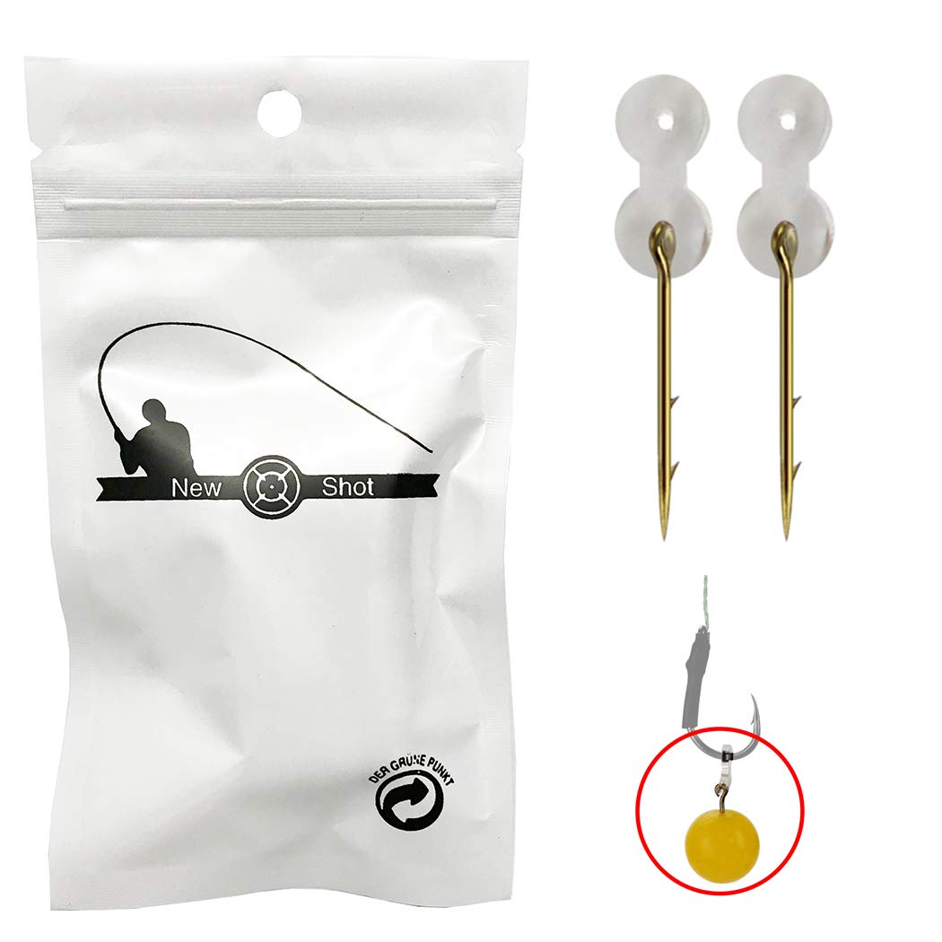 12x Carp Boilie Bait Spike for Fishing Sting Pin with Clear Rubber Corn Ronnie Hair Rig Carp Feeder Tackle