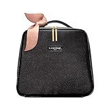 NEW! Lancome Black LARGE Train Case Makeup Cosmetic Bag