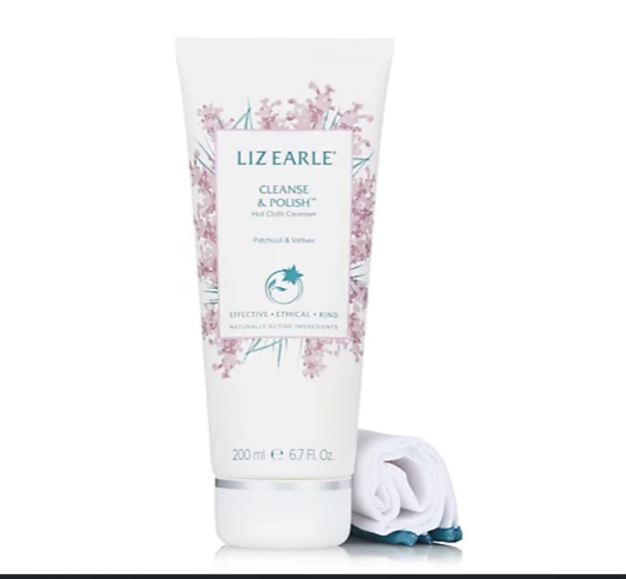 Liz Earle Limited Edition Cleanse & Polish Patchouli & Vetiver 200ml plus 2 cloths, 3 Piece Set
