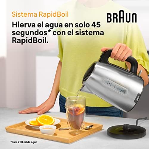 Chaleira elétrica PurShine, base rotativa a 360°, indicador de nível de água, armazenamento de cabos, função de desligamento automático, capacidade de 1,7L, WK1500BK, 2200W, preto