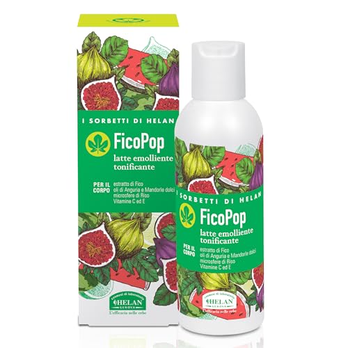 Helan I Sorbetti FicoPop - Fluid Perfumed Body Cream with Antioxidant Vitamin C and E, Watermelon and Fig, Natural Dry Skin Moisturising Body Cream with Sweet Almond Oil and Rice Microspheres, 150ml