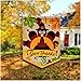 Joyousa Yard Design for November Garden 12x18 Inch Decorations-Turkey Outdoor, Thanksgiving Burlap Flag