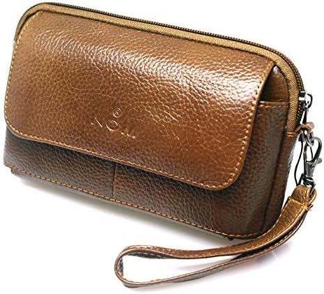 Small Bag Waist Pack Tactical Cellphone Phone Pouch Bum Leather Travel Bags Cases Holsters (015 BR)