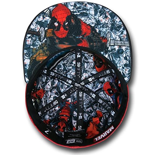 Deadpool Costume Armor 5950 New Era Fitted Hat - Image 5