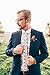 DAZI Men's Skinny Tie Floral Print Cotton Necktie, Great for Weddings, Groom, Groomsmen, Missions, Dances, Gifts. (Blue Bloom)