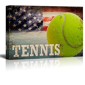 Tennis Americana Patriotic Tennis Sport Grunge Flag