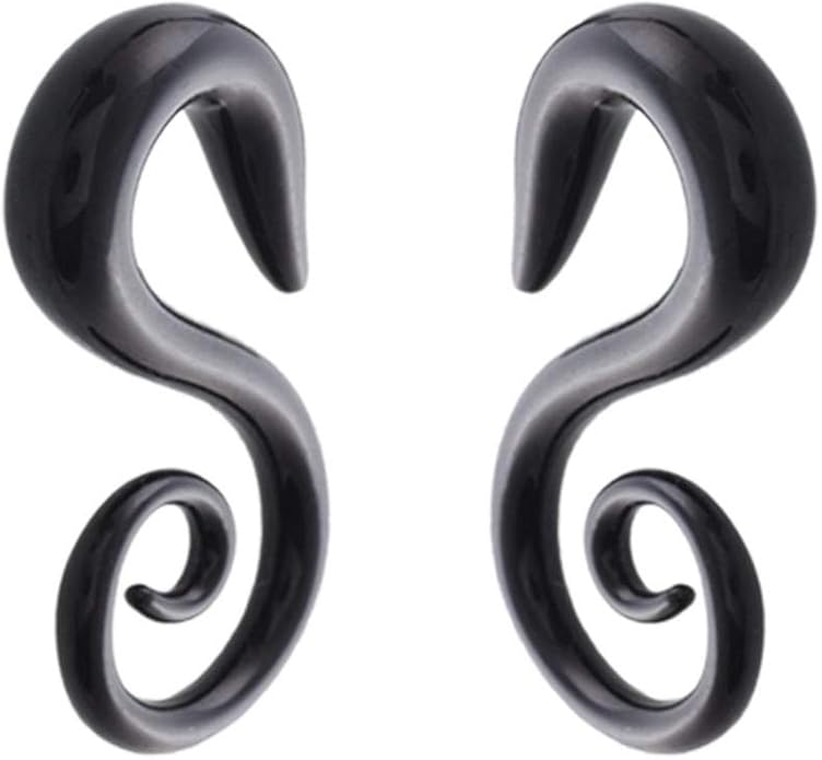 AllRing Acrylic Spiral Ear Gauges Tapered Stretching Plug and Tunnel