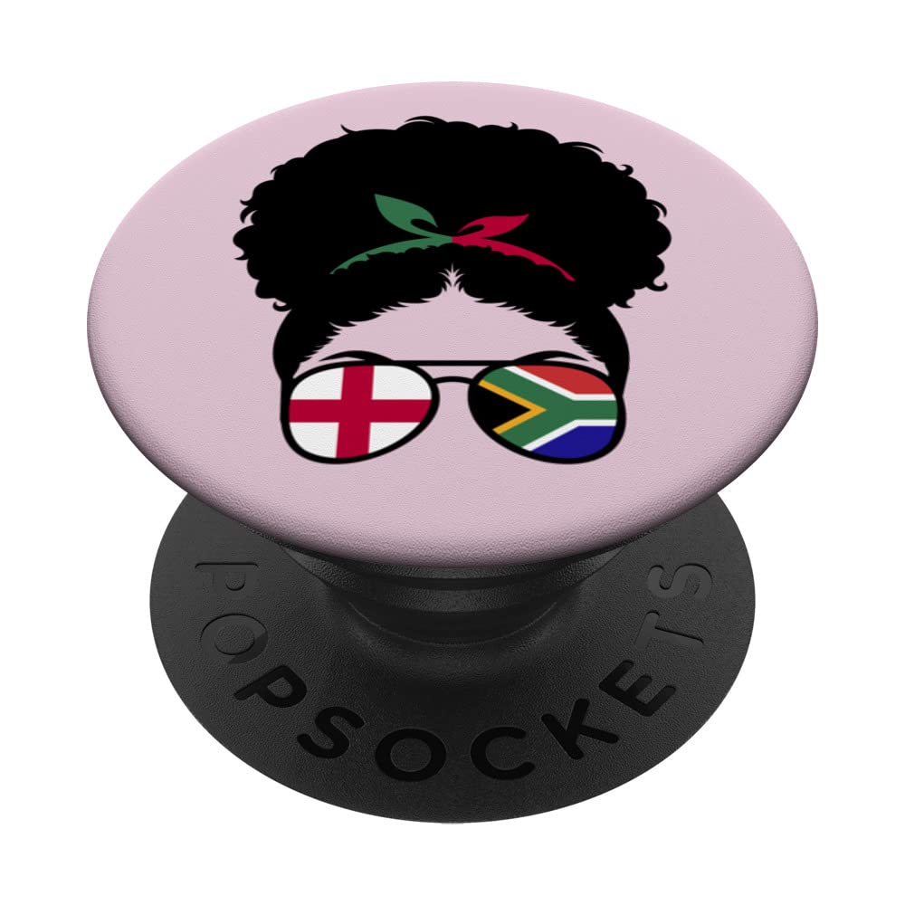 England South Africa Mix Afro Half English half South Africa PopSockets Swappable PopGrip