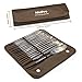 Nicpro Professional Paint Brushes for Acrylic Watercolor Oil Gouache Painting 16 PCS Art Brush Comb Round Filbert Angel Flat with Carrying Travel Bag