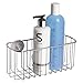 iDesign Rondo Metal Wire Suction Bathroom Shower Caddy Rectangular Basket for Shampoo, Conditioner, Soap, Creams, Towels, Razors, Loofahs, 4