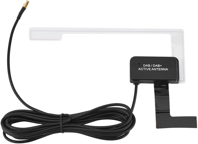Eboxer DAB Digital Car Radio Aerial Antenna with Glass Mount, MCX Male Plug for Car DAB Radio