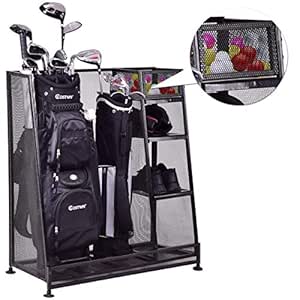 Tangkula - Organizador de Golf (Metal, Resistente, Bolsa de Golf y