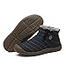 JINSHI Mens Waterproof Ankle Winter Warm Snow Boots with Fur