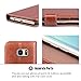 OCASE Galaxy S6 Edge Plus Case Leather Wallet Flip Case For SAMSUNG Galaxy S6 Edge Plus - Brown