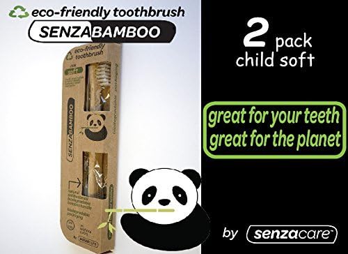 Child Size SenzaBamboo Eco-Friendly Toothbrush (Soft bristles) (2) by Senzacare