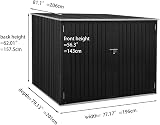 Panana Garden Shed 4 Bike Capacity Metal Galvanised Pent Roof 2 Doors view 6