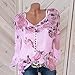 Women Floral Printed Button T-Shirt Chiffon Irregular Hem Plus Size Tops
